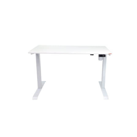 โต๊ะปรับระดับไฟฟ้า หน้าไม้ MDF เคลือบไฮกลอส มอเตอร์ 2 ระดับ LEECO GT-612-SM-BLUE ขาว_0